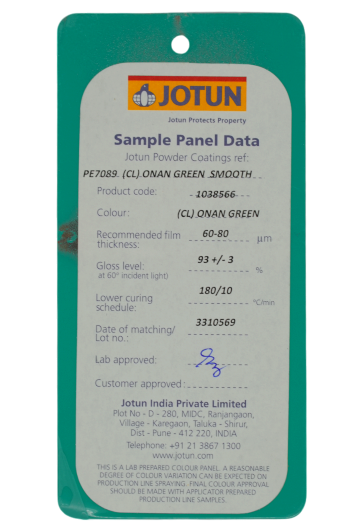 JOTUN / PP GREEN GLOSSY / PE7089 (CL) ONAN GREEN SMO (1038566)