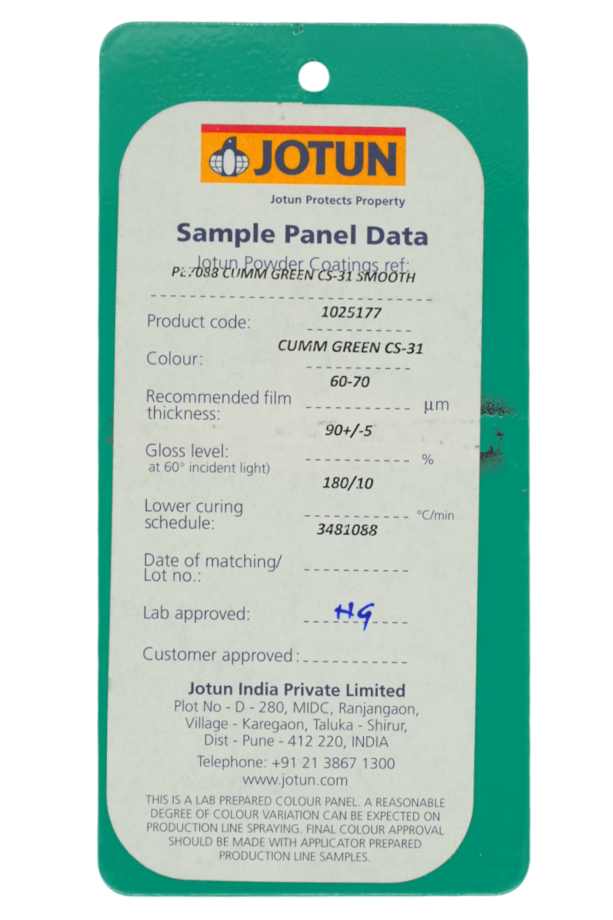 JOTUN / PP GREEN GLOSSY / PE7088 CUMM GREEN CS-31 GLOSSY (1025177)