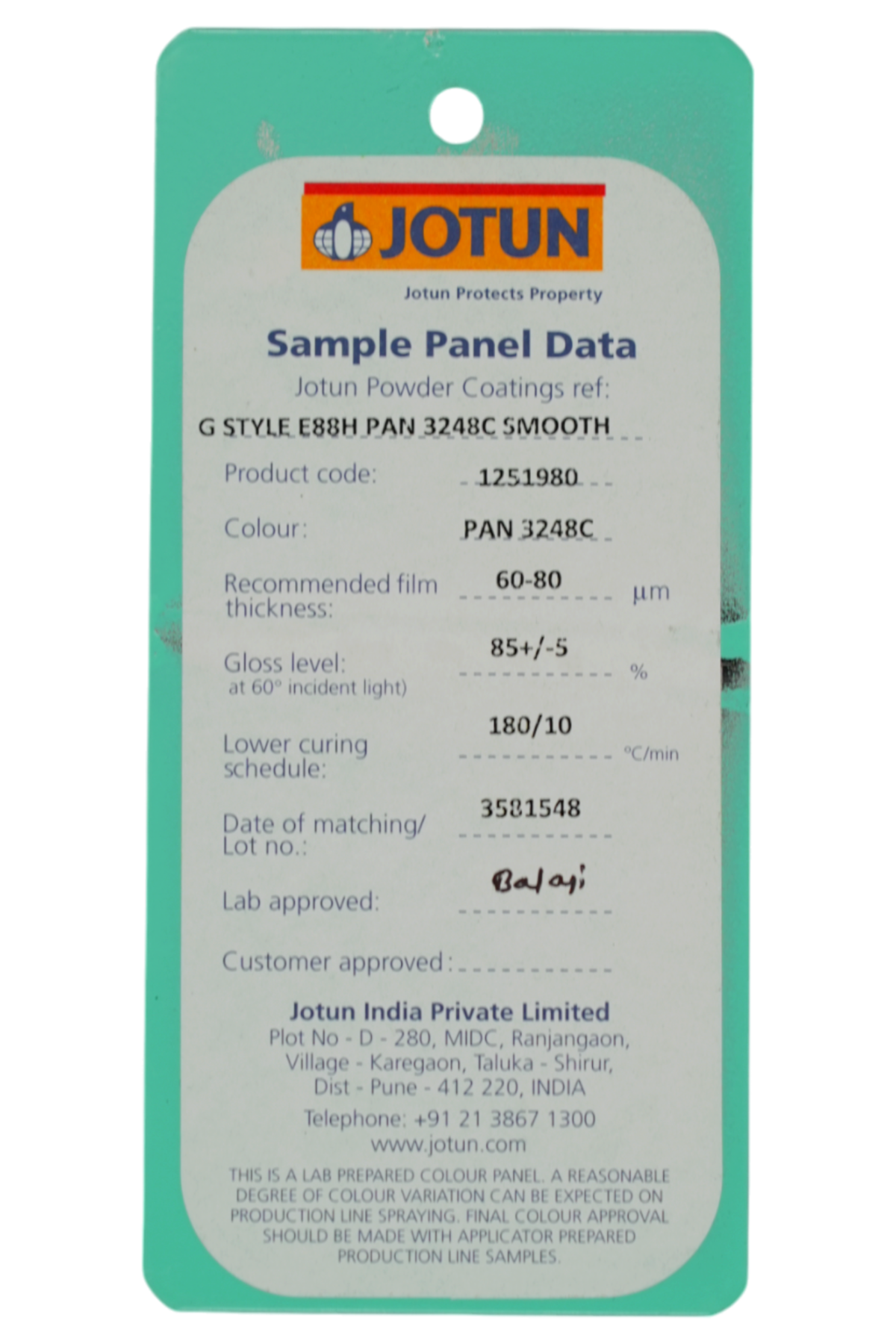 JOTUN / PP GREEN GLOSSY / GUARD STYLE E88H PANTONE 3248C SMO (1251980)