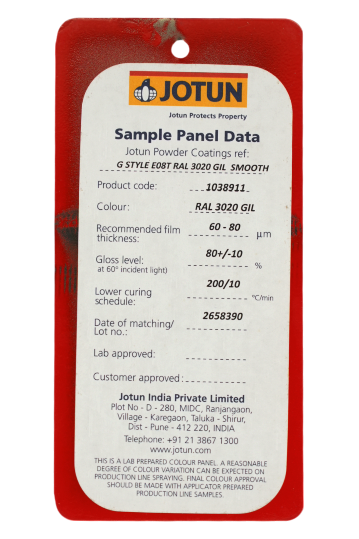 JOTUN / PP RED RAL 3020 GLOSSY / GUARD STYLE E08T RAL 3020 GIL SMO (1038911)