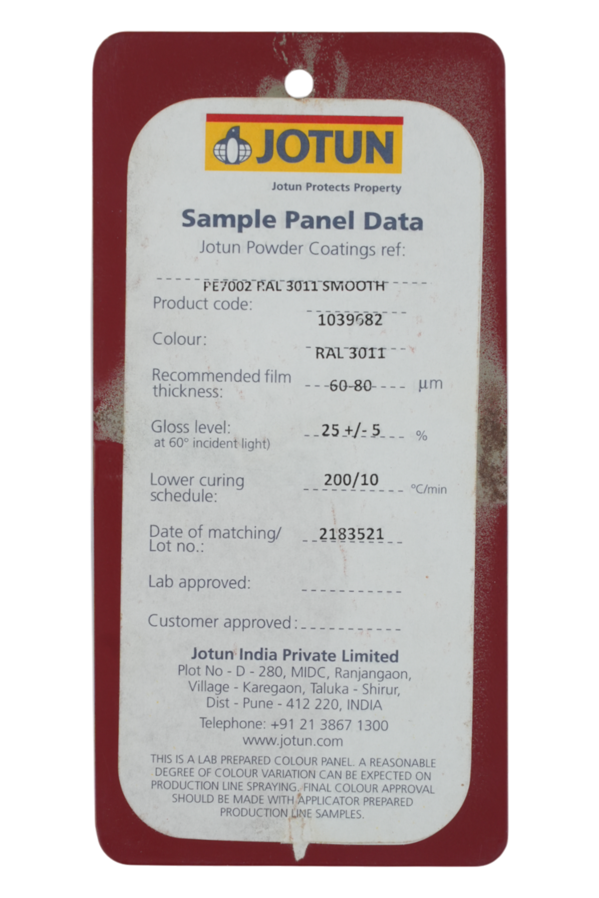 JOTUN / PP RED MATT / PE7002 RAL 3011 SMO (1039682)
